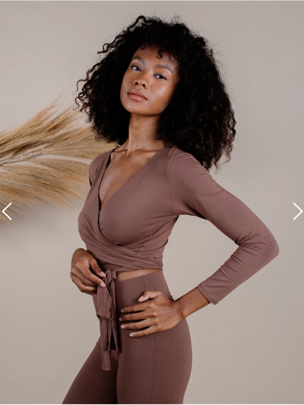 Indigo Luna Agni Wrap Top in Chocolate